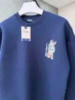 LFN Nakışlı Pıtcher Üç İplik Sweatshirt – Lacivert - Görsel 4