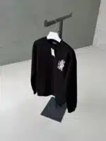 LFN Nakışlı Pıtcher Üç İplik Sweatshirt – Siyah