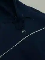 Premium İmzalı Seri Şeritli Nakışlı Kapşonlu Sweatshirt – Lacivert - Görsel 5