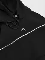 Premium İmzalı Seri Şeritli Nakışlı Kapşonlu Sweatshirt – Siyah - Görsel 4