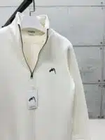 Premium İmzalı Seri Nakışlı Yarım Fermuarlı Sweatshirt – Beyaz - Görsel 5