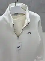 Premium İmzalı Seri Nakışlı Yarım Fermuarlı Sweatshirt – Beyaz - Görsel 3