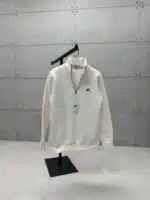 Premium İmzalı Seri Nakışlı Yarım Fermuarlı Sweatshirt – Beyaz - Görsel 4