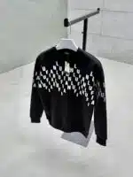 LFN Rose Kabartma Baskılı Üç İplik Sweatshirt - Siyah