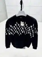 LFN Rose Kabartma Baskılı Üç İplik Sweatshirt - Siyah - Görsel 3