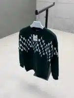 LFN Rose Kabartma Baskılı Üç İplik Sweatshirt - Koyu Yeşil