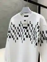 LFN Rose Kabartma Baskılı Üç İplik Sweatshirt - Beyaz - Görsel 4