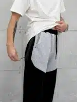 Tech Fleece 5.Th Lastikli Stoper Paça Baggy Eşofman – Gri / Siyah - Görsel 4