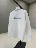 CHMP Nakışlı Kol Detaylı Üç İplik Sweatshirt – Beyaz - Görsel 3