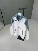 PM Reflektör Baskılı Üç İplik Yarım Fermuarlı Sweatshirt – Beyaz - Görsel 5