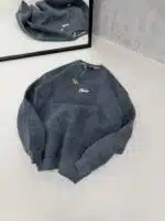 ST Nakışlı Yıkamalı Üç İplik Sweatshirt – Gri - Görsel 2