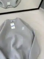 M Enjeksiyon Baskılı Üç İplik Sweatshirt – Gri - Görsel 3