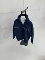Premium İmzalı Seri Nakışlı 3 İplik Kapşonlu Hoodie - Lacivert