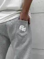 Premium Shootingstar64 Kabartma Baskılı Stoper Paça Baggy Eşofman – Gri - Görsel 8