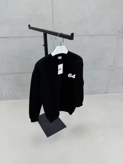 Premium Shootingstar64 Kabartma Baskılı Sweatshirt – Siyah