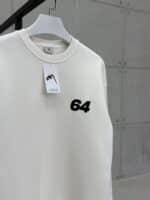 Premium Shootingstar64 Kabartma Baskılı Sweatshirt – Beyaz - Görsel 4