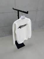 Premium Shootingstar64 Kabartma Baskılı Sweatshirt – Beyaz - Görsel 3