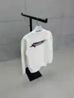 Premium Shootingstar64 Kabartma Baskılı Sweatshirt – Beyaz - Görsel 3