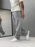 Premium GhettoBoys Büyük Baskılı Stoper Paça Baggy Eşofman – Gri - Görsel 4