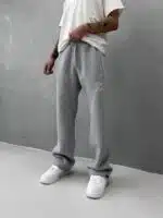 Premium GhettoBoys Büyük Baskılı Stoper Paça Baggy Eşofman – Gri - Görsel 3