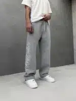 Premium GhettoBoys Büyük Baskılı Stoper Paça Baggy Eşofman – Gri - Görsel 6