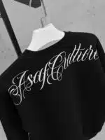 Premium GhettoBoys Büyük Baskılı Sweatshirt – Siyah - Görsel 5