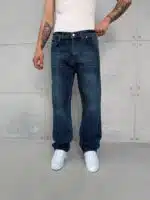 Premium İmzalı Seri Baggy Pantolon - Lacivert Tint Kar Kimyasal Bıyık 2012 - Görsel 3