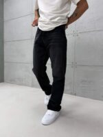 Premıum İmzalı Seri Baggy Jean - Taşlamalı Siyah