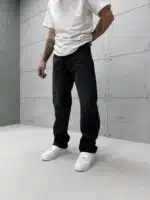 Premıum İmzalı Seri Baggy Jean - Taşlamalı Siyah - Görsel 3