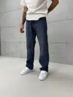 Premıum İmzalı Seri Baggy Jean - Kimysal Yıkama Mavi - Görsel 4