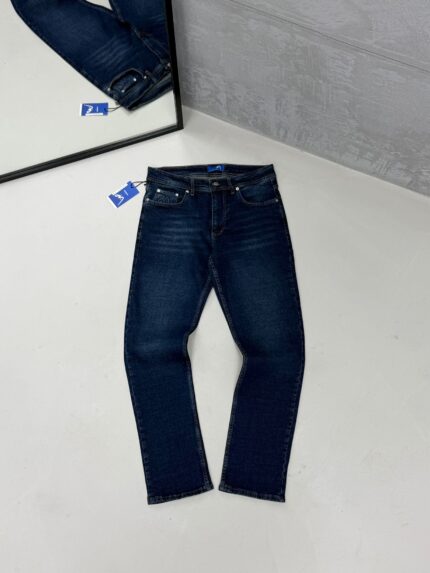 Premium İmzalı Regular Fit Pantolon - Koyu İndigo