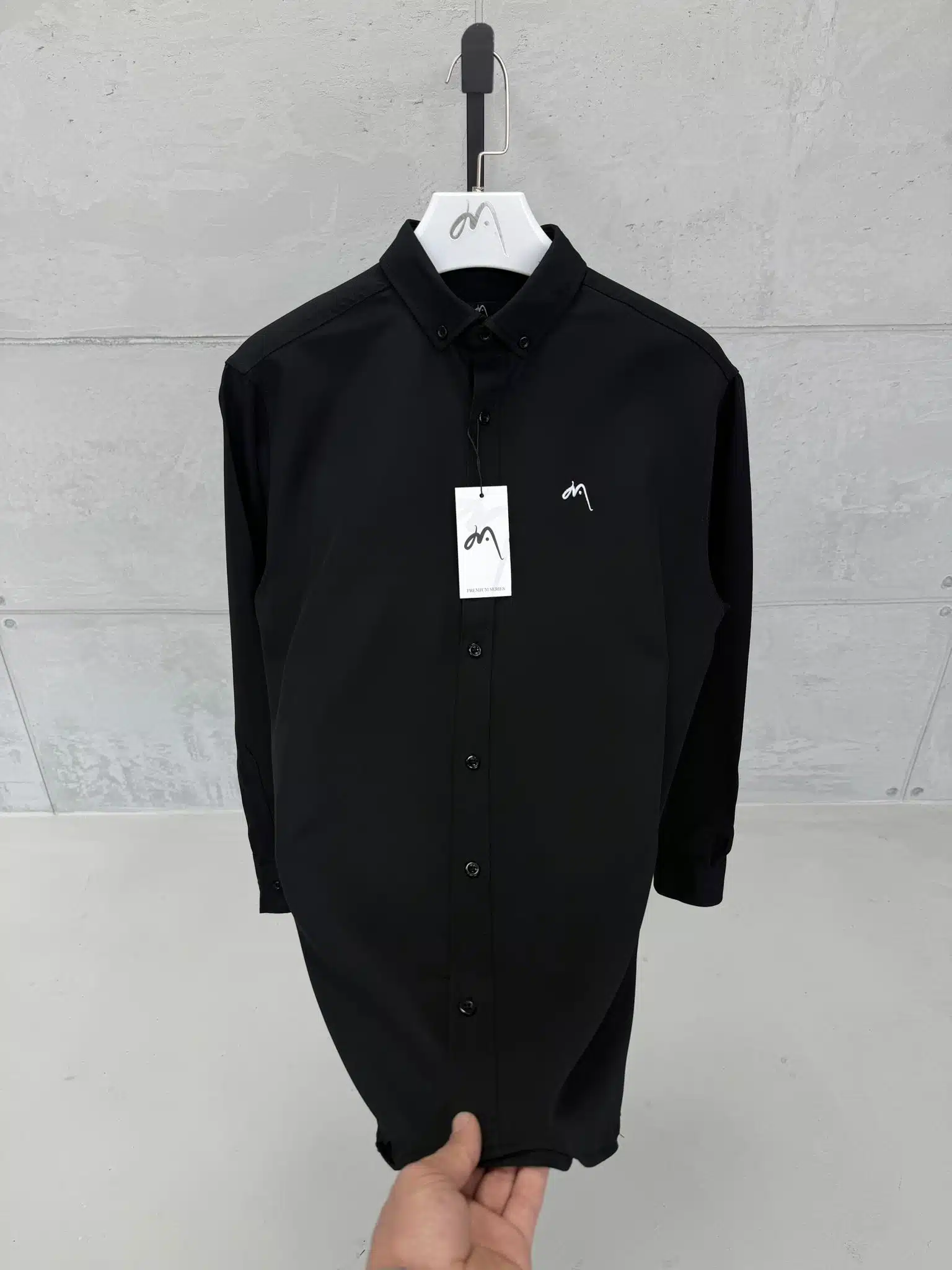 WhatsApp Image 2026-01-24 at 12.11.54 Premium İmzalı Seri Doubleface Gömlek - Siyah - Görsel 1