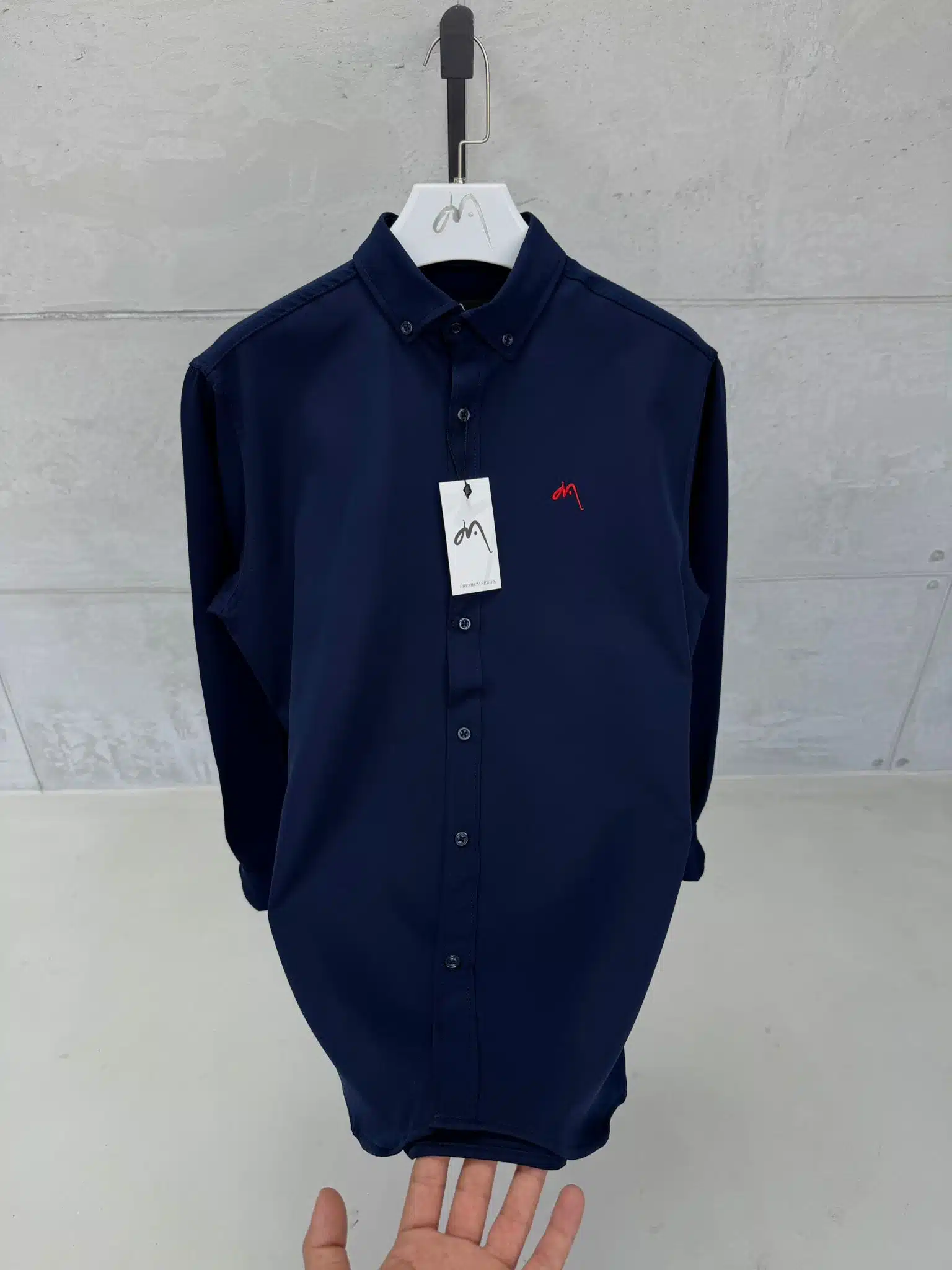 WhatsApp Image 2026-01-24 at 12.12.08 Premium İmzalı Seri Doubleface Gömlek - Lacivert - Görsel 1