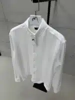Premium İmzalı Seri Pamuklu Keten Gömlek Regular Fit - Beyaz - Görsel 3