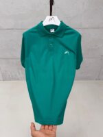 Premium İmzalı Seri Nakış Detaylı Regular Fit Polo Yaka Tshirt - Emerald Yeşil