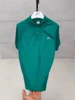 Premium İmzalı Seri Nakış Detaylı Regular Fit Polo Yaka Tshirt - Emerald Yeşil