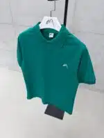 Premium İmzalı Seri Nakış Detaylı Regular Fit Polo Yaka Tshirt - Emerald Yeşil - Görsel 3