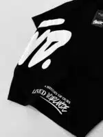 ST Yan Kabartma Baskılı Bisiklet Yaka Tshirt - Siyah - Görsel 4