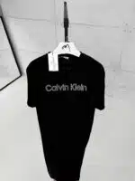 CK Enjeksiyon Baskılı Bisiklet Yaka Tshirt - Siyah - Görsel 3