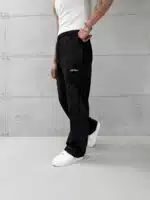 CLTR Premium Nakış Detaylı Yıkamalı Stoper Paça Baggy Eşofman – Siyah - Görsel 3