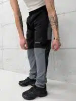 4SF Erkek Modüler&Dayanıklı 2'si 1 Arada Outdoor Trekking Pantolon - Gri / Siyah - Görsel 5