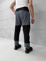 4SF Erkek Modüler&Dayanıklı 2'si 1 Arada Outdoor Trekking Pantolon - Gri / Siyah - Görsel 9