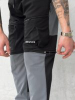 4SF Erkek Modüler&Dayanıklı 2'si 1 Arada Outdoor Trekking Pantolon - Gri / Siyah - Görsel 6