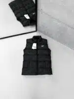 ST Nakış Detaylı Yıkamalı Yelek - Siyah