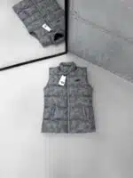 ST Nakış Detaylı Yıkamalı Yelek - Gri