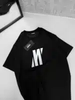 M Büyük Reflektör Detaylı Bisiklet Yaka Tshirt - Siyah - Görsel 3