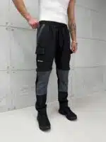 CLMB Erkek Modüler&Dayanıklı 2'si 1 Arada Outdoor Trekking Pantolon - Gri / Siyah