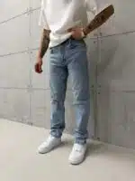 Premium İmzalı Black Pro Regular Fit Pantolon - Mavi