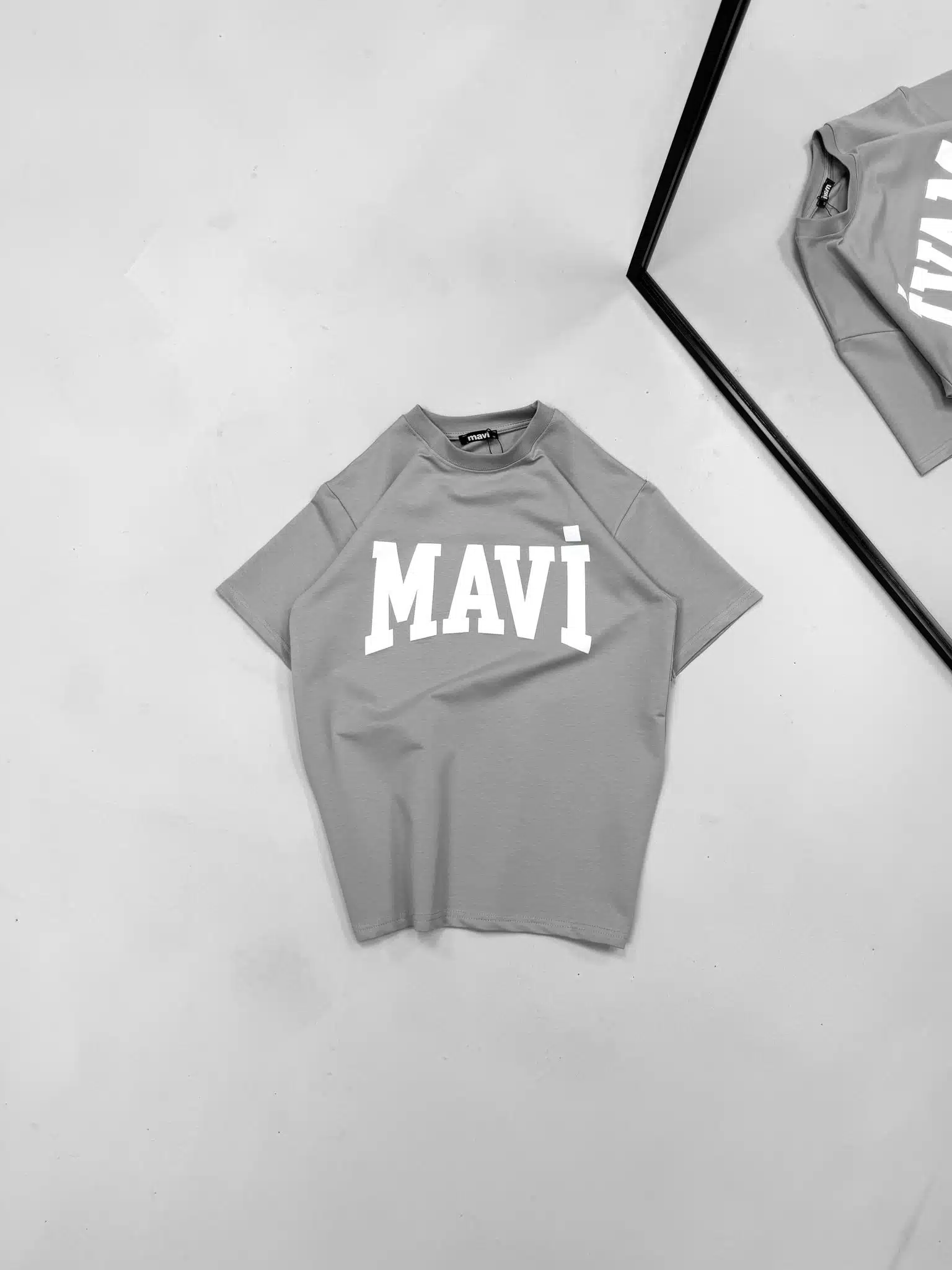 WhatsApp Image 2026-02-17 at 10.53.02 (1) M Premium Baskılı Bisiklet Yaka Tshirt - Gri - Görsel 1