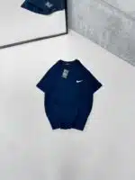 NK Kabartma Sırt Baskılı Bisiklet Yaka Tshirt -Lacivert - Görsel 3